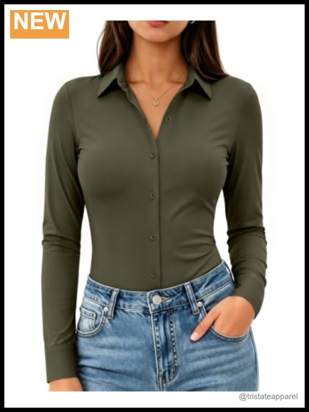 Women's Long Sleeve Stretch Wrinkle Free Button Down Shirt Office Business